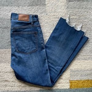 Madewell Cali Demi-Boot Jeans Destructed Hem